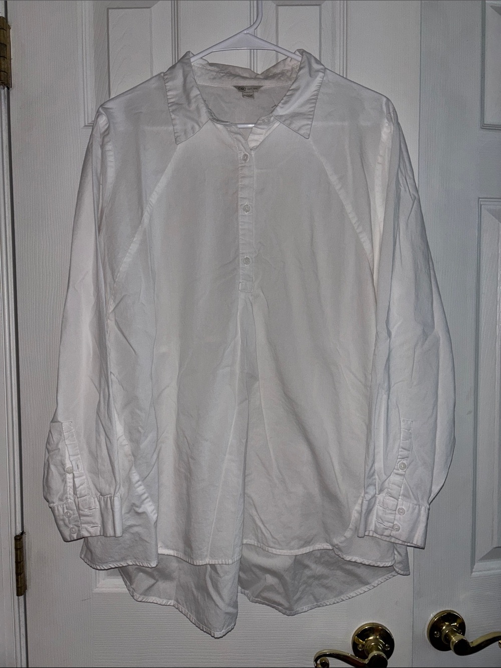 Cato Cotton Button Down Shirt in White Size Large Like New